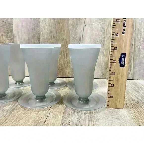 Vintage Tupperware Dessert 754 Parfait Fruit Pudding 6 Cups w/ 4 Lids Gray Y2K - Picture 2 of 5